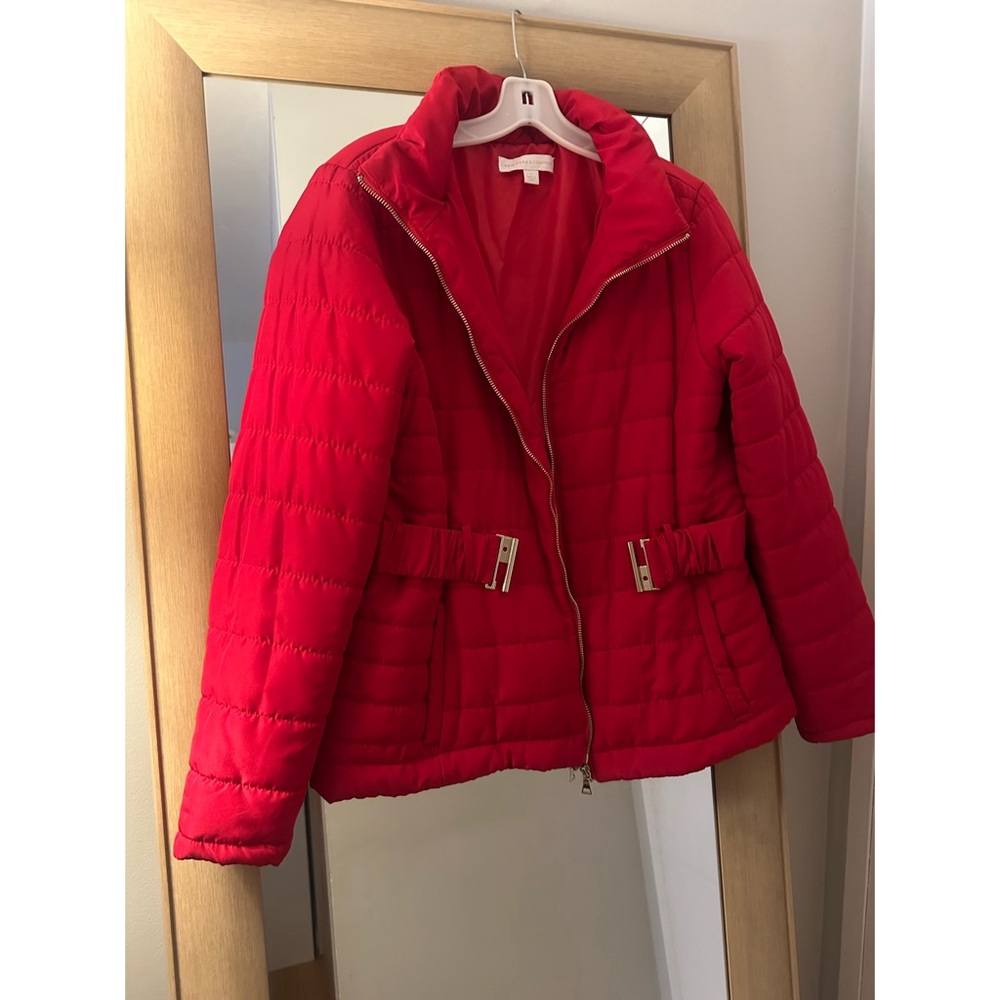 New York & Company Belted Puffer Jacket